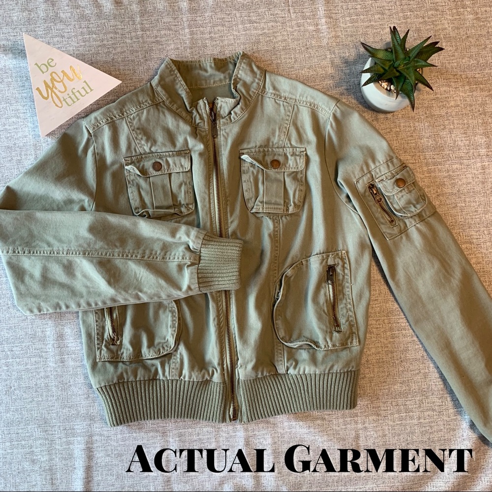 Olive Green Grunge Jacket